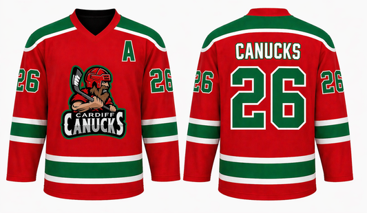 Adult Canucks Jersey (Red) - Replica Version