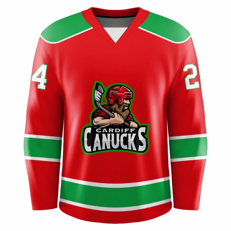 Adult Canucks Jersey (Red) - Replica Version