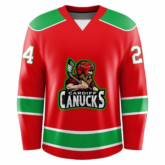 Adult Canucks Jersey (Red) - Replica Version