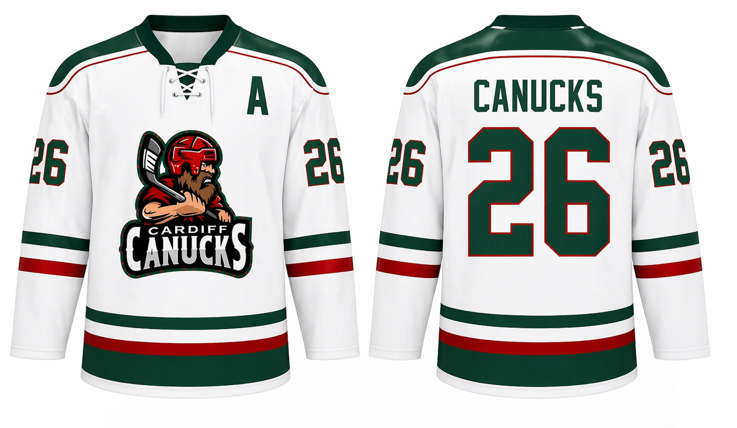 Adult Canucks Jersey (White) - Players Version